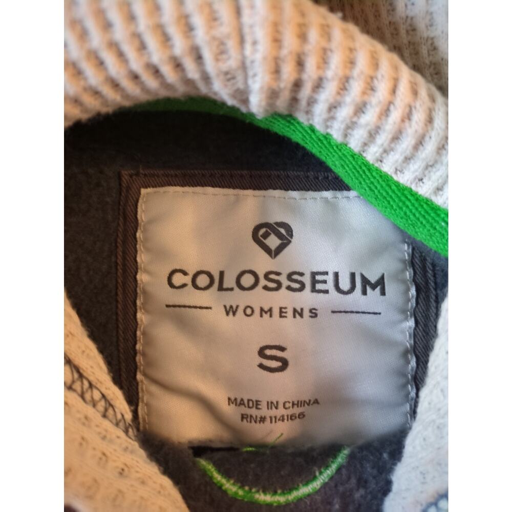 Colosseum Notre Dame Fighting Irish Blue Retro Script Cropped Hoodie Small - Picture 3 of 8